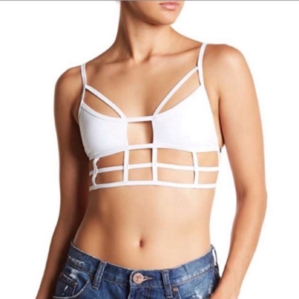One Teaspoon White Caged Le Ritz Bodice